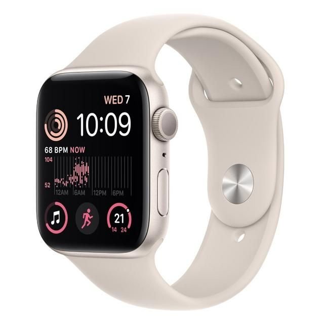 Apple watch se gps 40mm starlight aluminium case with starlight sport band - regular Apple Watch SE 3 GPS 44mm Starlight Aluminium MEHJ4 M/L - Image 1